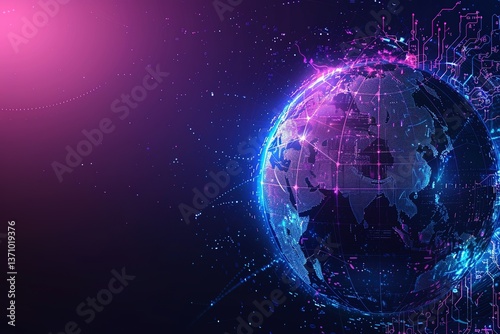 Global Digital Network: A visualization of interconnectedness in a networked world