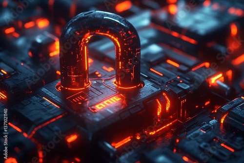 A series of padlocks with complex digital designs, each lock glowing with different encryption patterns, symbolizing layers of security