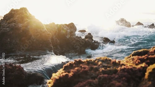 waterfall in the mountains
