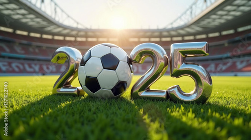Poster for news about football matches in 2025, for example Copa del Rey 2025 in Spain