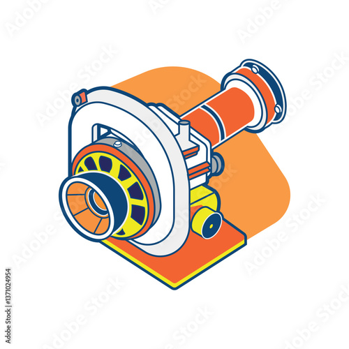 Vehicle Turbocharger Vector Illustration