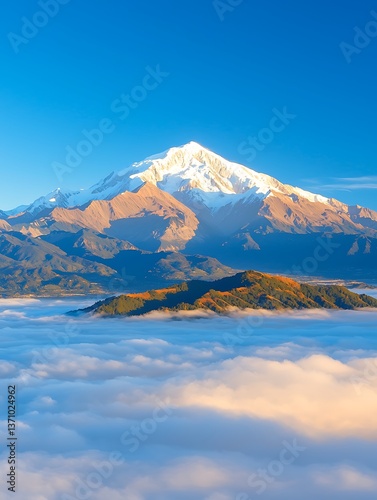 Mountain Peaks Above Clouds
