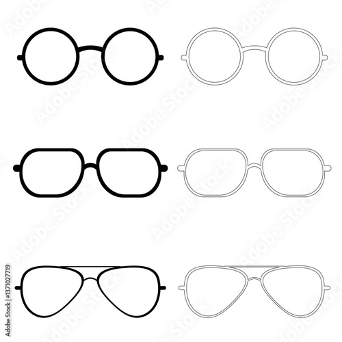 Glasses, sunglasses, glasses models icon design