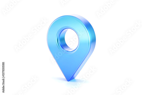 Free Download Blue map pointer isolated on white background - GFXLoad