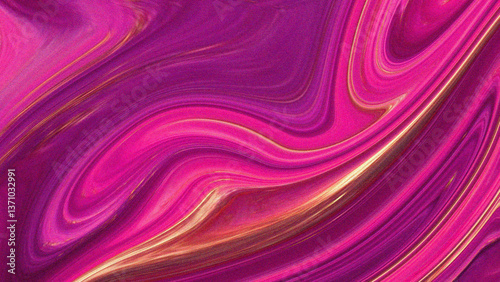 Rich magenta and gold swirls create a luxurious, fluid abstract pattern with a dynamic, elegant flow.