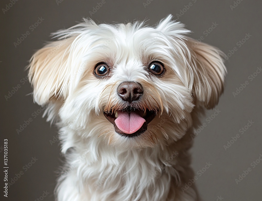 Adorable fluffy white dog with a big, happy smile. Pure joy in a furry face! Adorable fluffy white dog with a big, happy smile. Pure joy in a furry face!