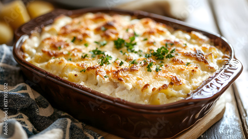 Classic Bacalhau com Natas Recipe - A Creamy Baked Cod Dish with Potatoes and Parmesan