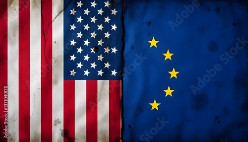 EU and USA flags