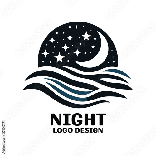 Night Vector Logo Design