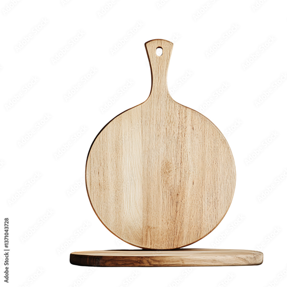 Rustic Wooden Cutting Board with Handle for Minimalist Kitchen Decor and Food Presentation Mockup Rustic Wooden Cutting Board with Handle for Minimalist Kitchen Decor and Food Presentation Mockup