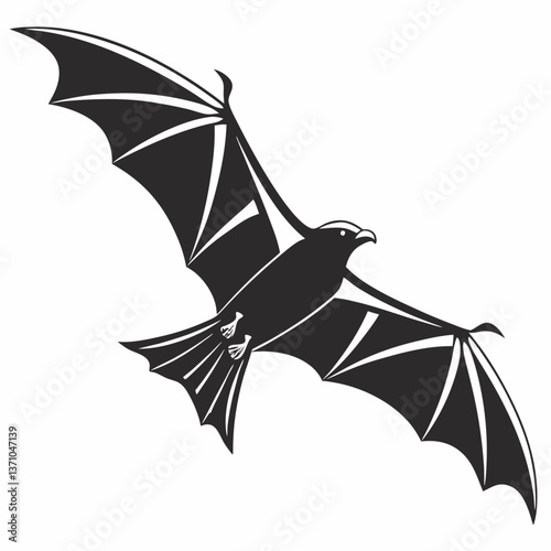 nightjar black silhouette icon vector