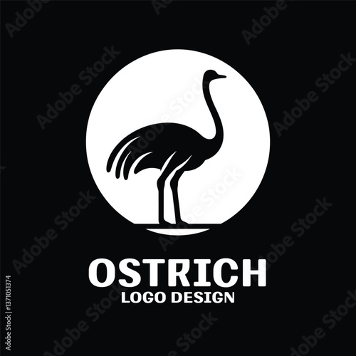 Ostrich Vector Logo Design