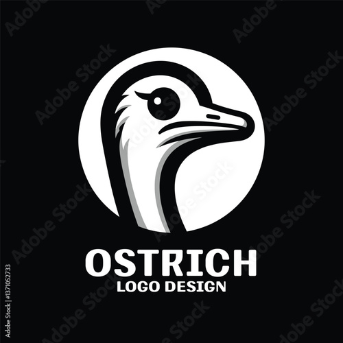Ostrich Vector Logo Design