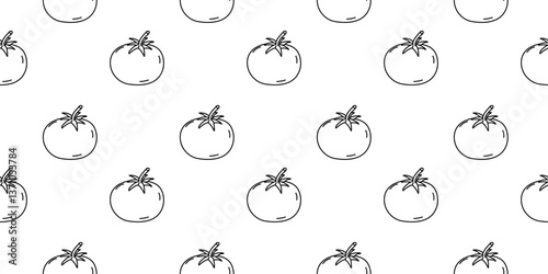 Fresh tomatoes pattern on a white background for a culinary design theme