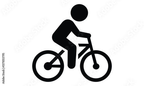 bicycle silhouette set icon black