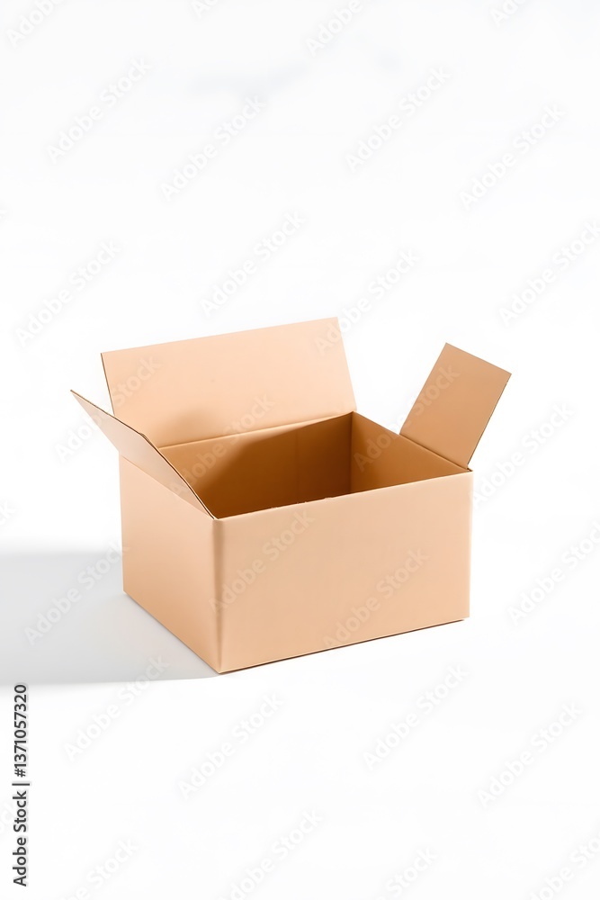 Open Kraft Cardboard Box Mockup
Open kraft box standing on a white surface with soft shadows. Realistic mockup for product packaging or branding. Open Kraft Cardboard Box Mockup
Open kraft box standing on a white surface with soft shadows. Realistic mockup for product packaging or branding.