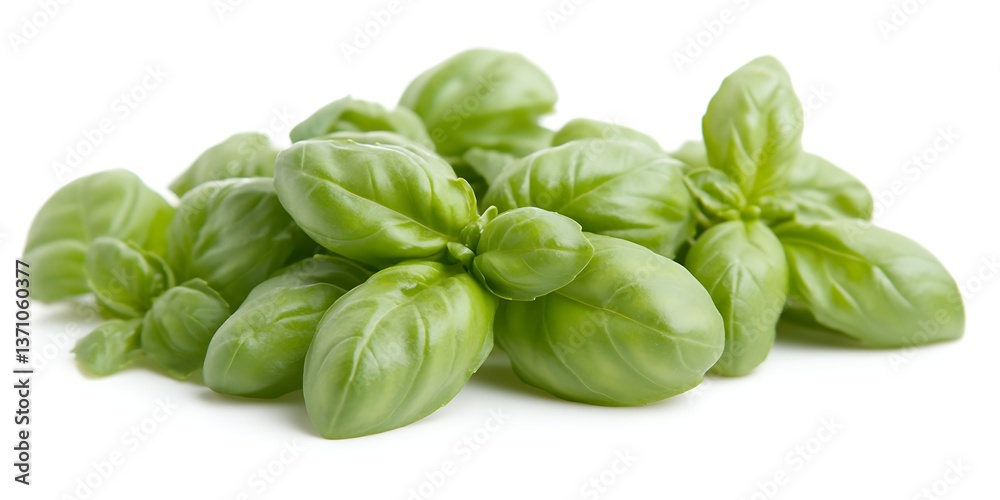 Fresh Basil Leaves Closeup. (1) Fresh Basil Leaves Closeup. (1)