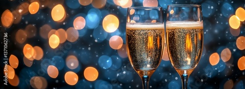 Celebrate With Sparkling Drinks and Festive Lights During Evening Gathering o...
