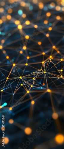Connected network of light nodes and lines.