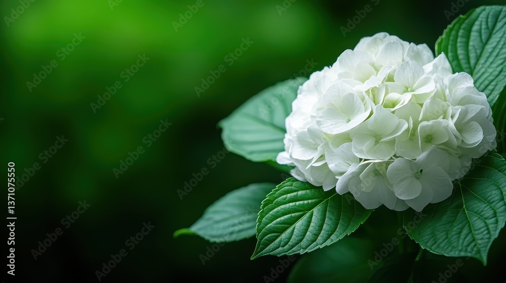 Stunning white hydrangea flowers elegantly display their beauty amid lush green foliage, symbolizing purity and grace in the natural world. Stunning white hydrangea flowers elegantly display their beauty amid lush green foliage, symbolizing purity and grace in the natural world.