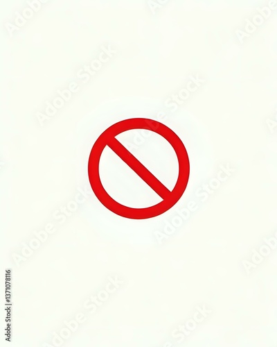 Free Download illustration vectorielle d'un panneau d'interdiction avec une ligne rouge - GFXLoad