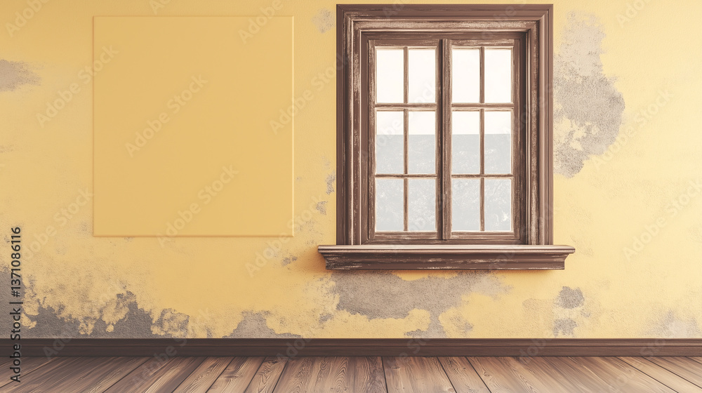 Fototapeta premium window on the wall