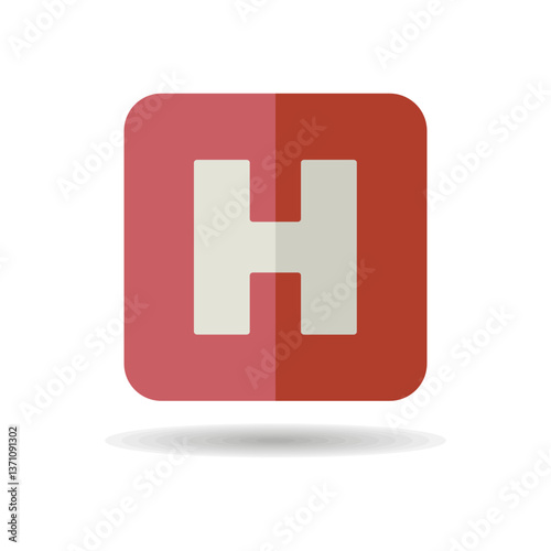 Hospital vector icon. Medical sign