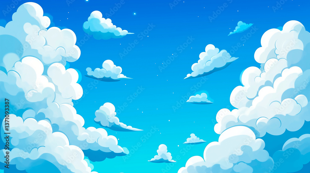 sky with cloud, background, illustration
