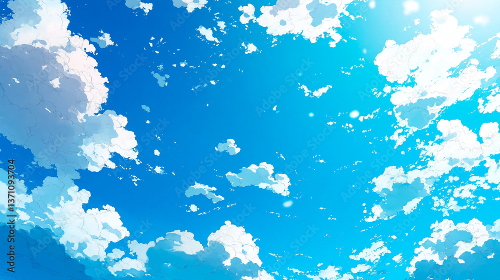 sky with cloud, background, illustration