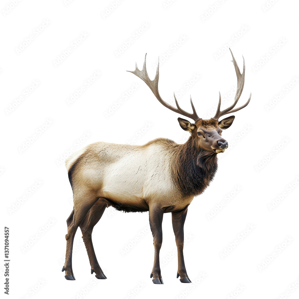 Elk isolated on white background Elk isolated on white background