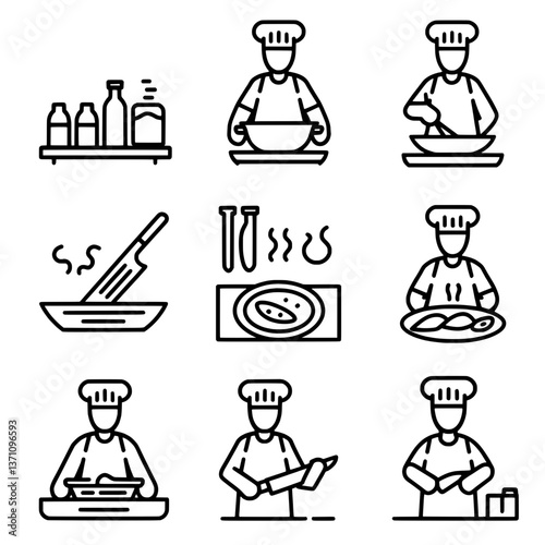 Collection of Cooking Demo Chef icons
