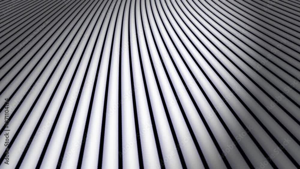 Abstract geometric background. Moving black lines on white background