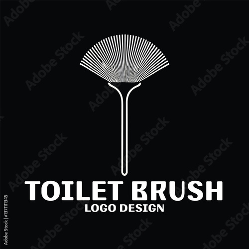 Toilet Brush Vector Logo Design
