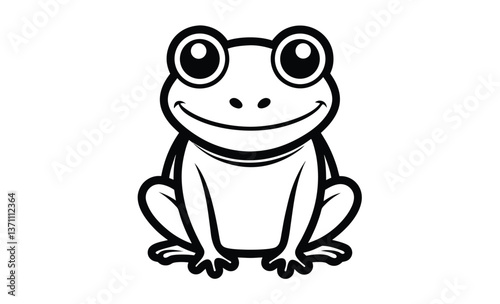 Tom jerry style frog silhouette, Tom jerry style frog cartoon, Outline frog, Frog coloring page for kids 