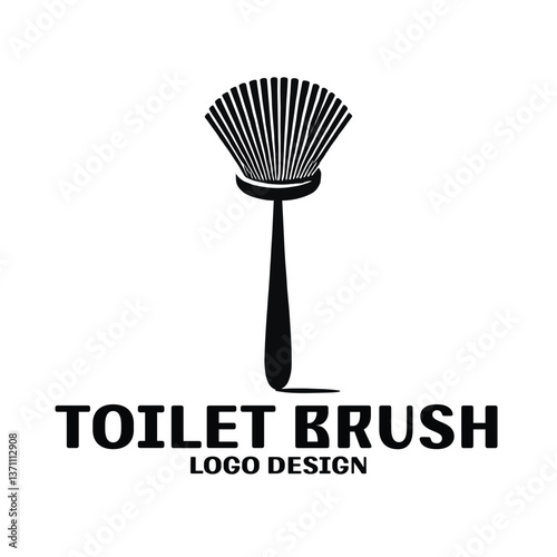 Toilet Brush Vector Logo Design