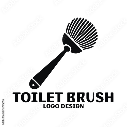 Toilet Brush Vector Logo Design