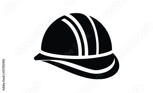 Construction hard hat silhouette, Construction Hard Hat Silhouette Vector, Engineer hard hat Safety Helmet, Safety helmet icon 