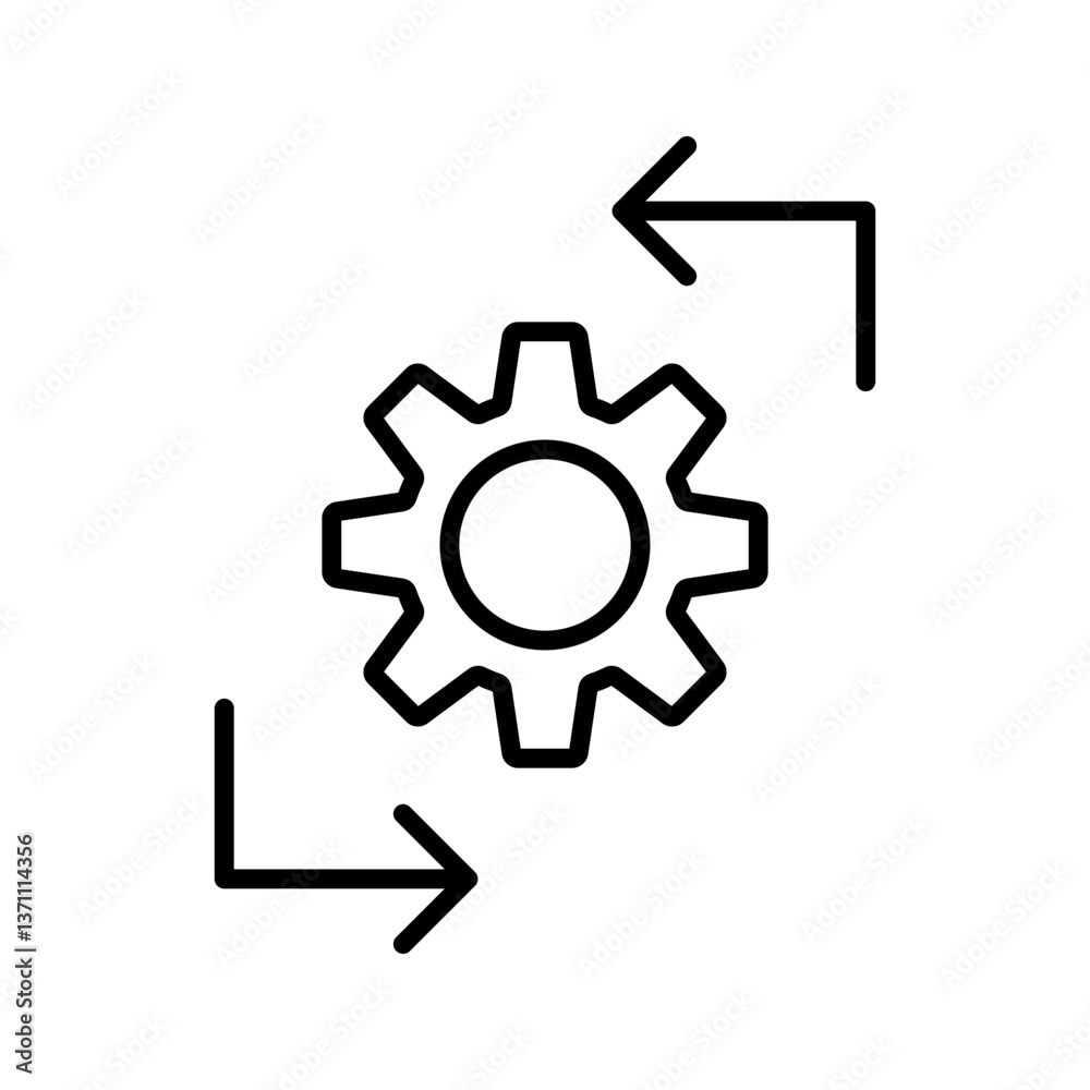 Gear and cogwheel icon. Business process, workflow and productivity symbol icon vector illustration. Gear and cogwheel icon. Business process, workflow and productivity symbol icon vector illustration.