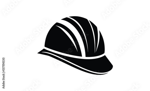 Construction hard hat silhouette, Construction Hard Hat Silhouette Vector, Engineer hard hat Safety Helmet, Safety helmet icon 