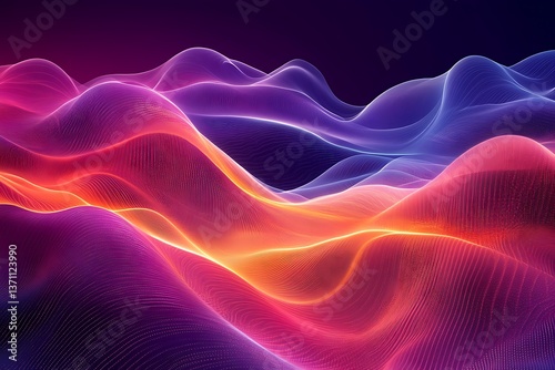 Abstract flowing lines in a gradient color scheme, creating a sense of motion and fluidity