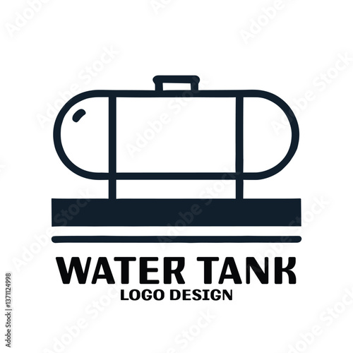 Water Tank Vector Logo Design