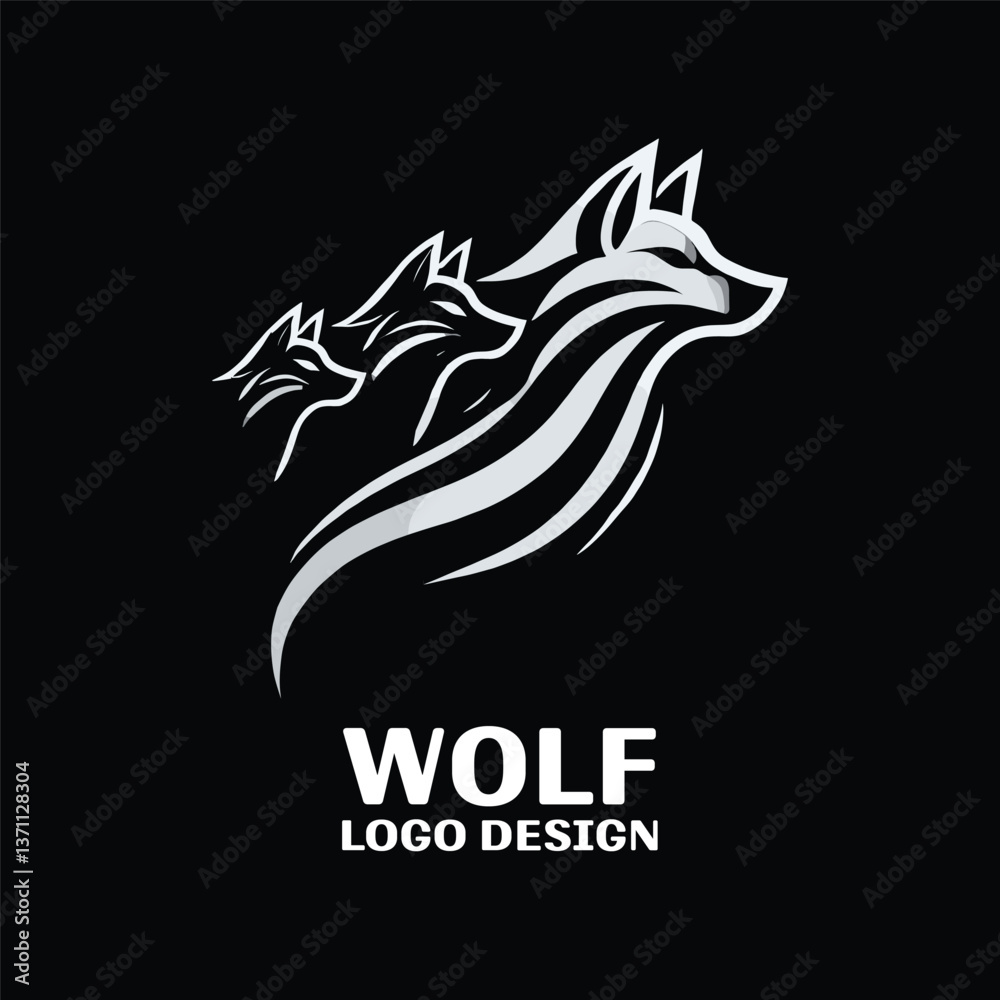 Fototapeta premium Wolf Vector Logo Design