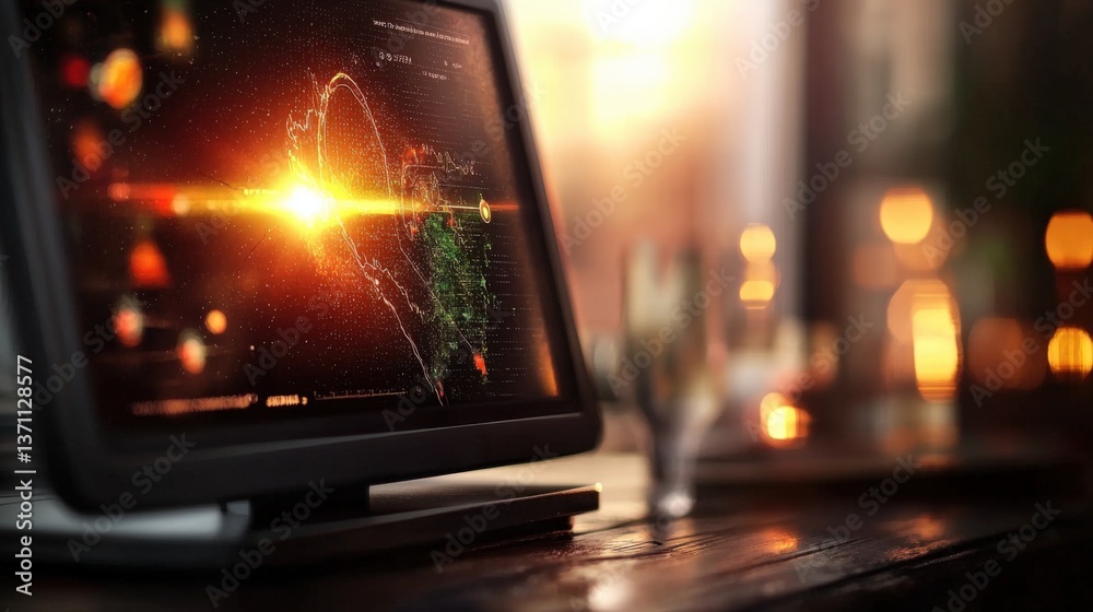 Innovative technology visualization modern workspace digital artwork urban environment close-up view futuristic concept Innovative technology visualization modern workspace digital artwork urban environment close-up view futuristic concept