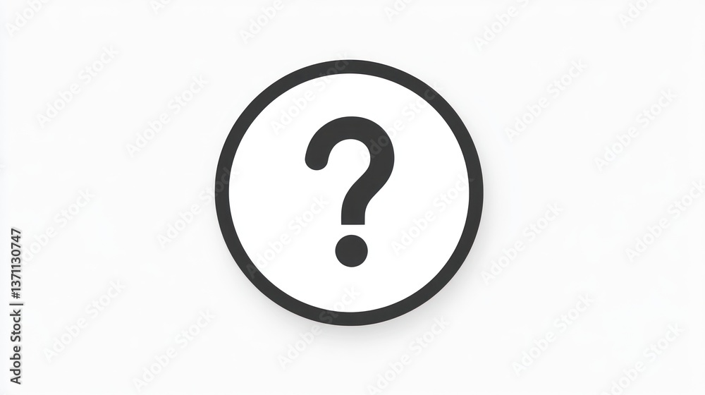 Question Mark Icon Simple Minimalist Design for Queries and Information Graphics Question Mark Icon Simple Minimalist Design for Queries and Information Graphics