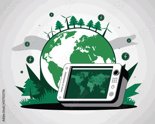 vector illustrative poster that celebrates global communication technology . Showcase a world travel by advanced communication systems.
