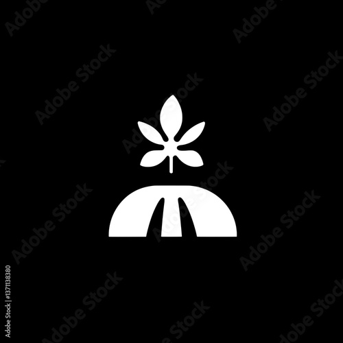 Minimalist black and white logo featuring negative space design elements for brand identity and modern branding solutions