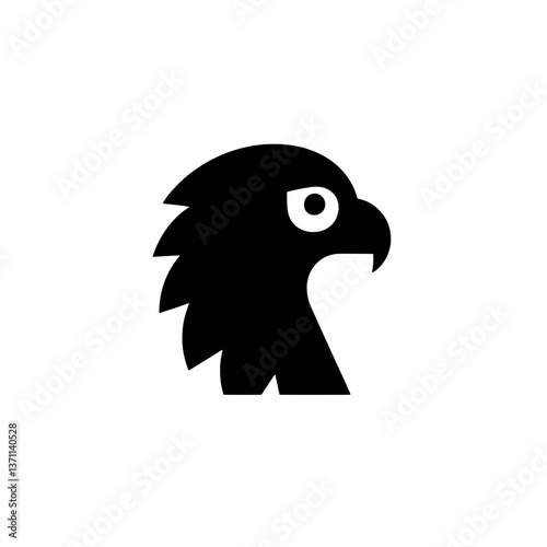 Minimalist black and white logo design featuring a stylized bird with negative space elements for modern branding identity