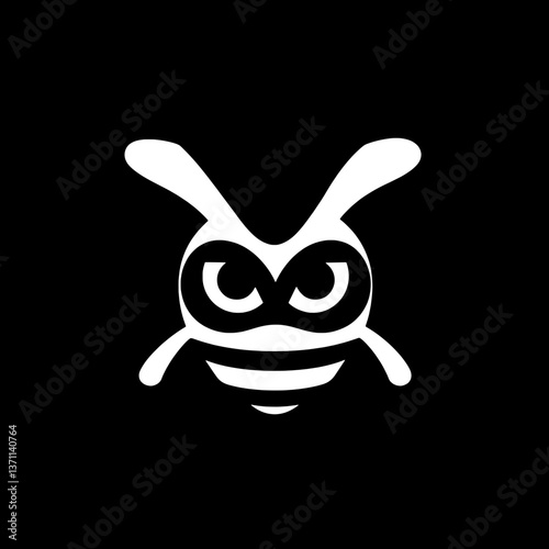 Unique minimalist logo featuring negative space design of a stylized insect with modern branding identity elements