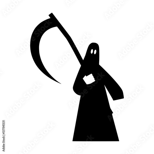 Grim Reaper Silhouette - Death Symbol