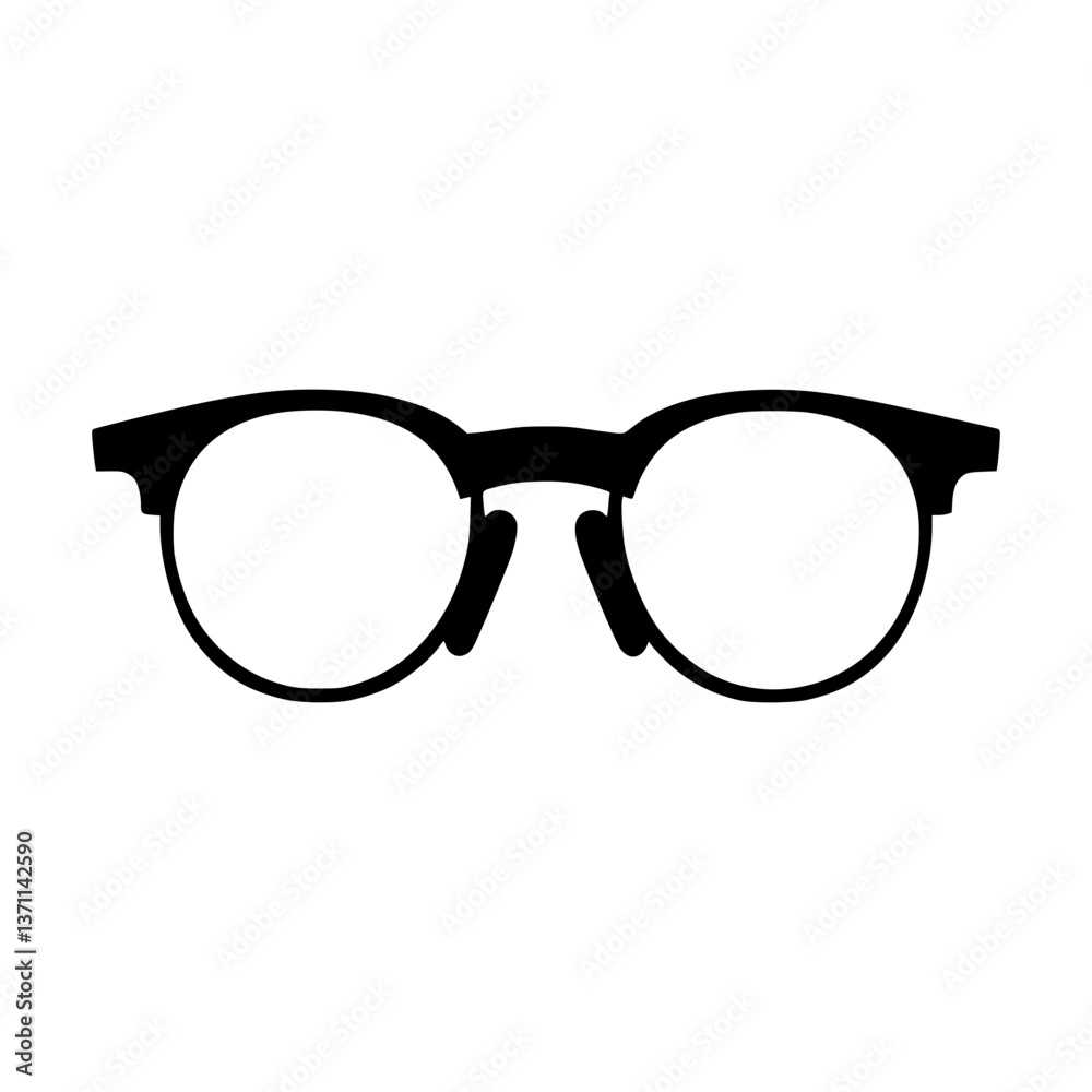 Fototapeta premium Black Glasses Silhouette Vector Icon